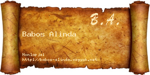 Babos Alinda névjegykártya